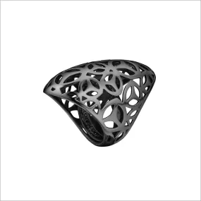 Sahara Ring in Sterling Silver plated with Black Rhodium